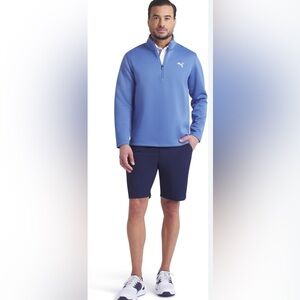 NWT Puma Size XXL‎ 1/4 zip Pullover Blue Horizon
